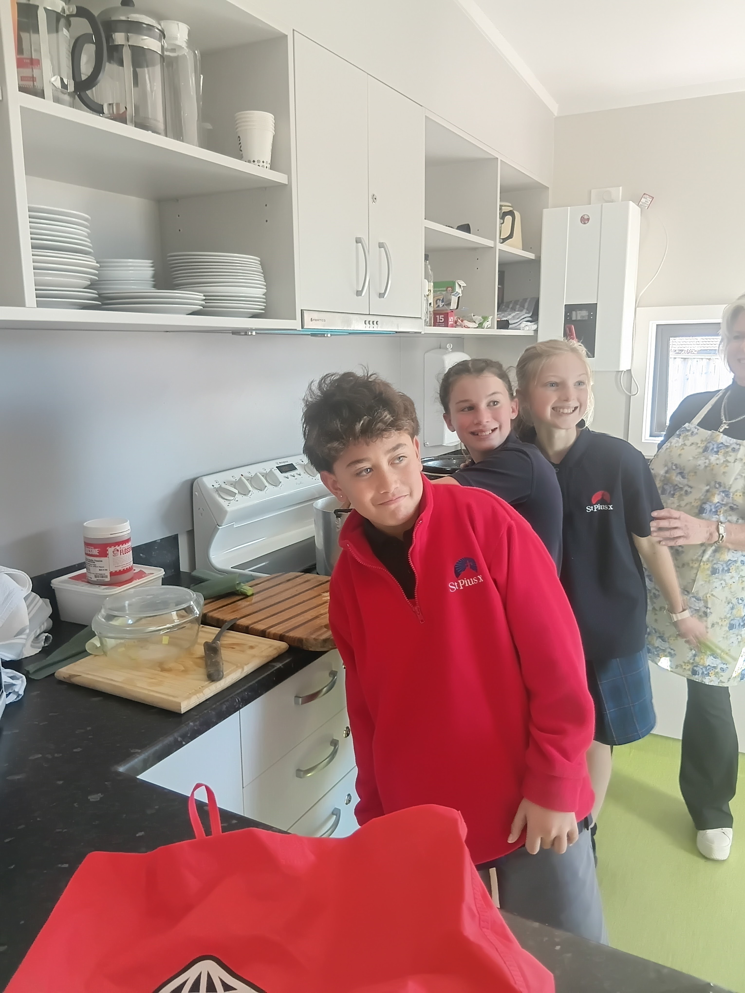 St Pius X Young Vinnies preparing food for community meals
